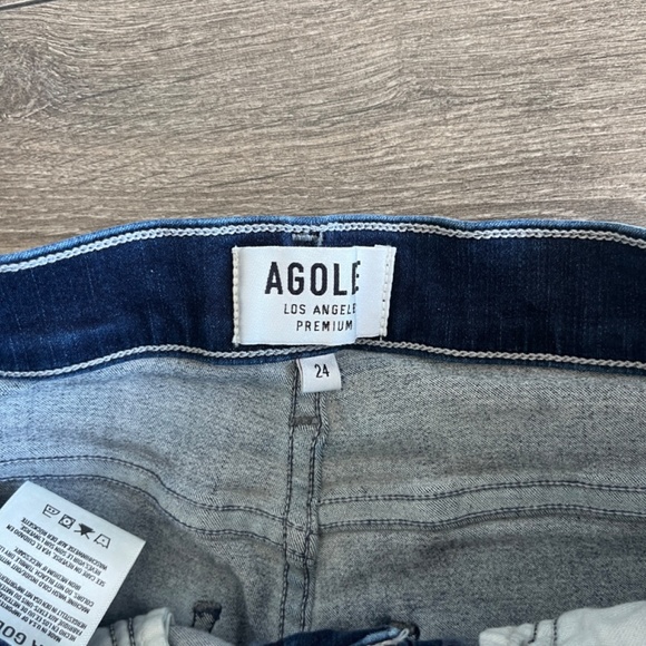 Agolde High Rise Skinny Cropped Raw Jeans - Picture 9 of 12